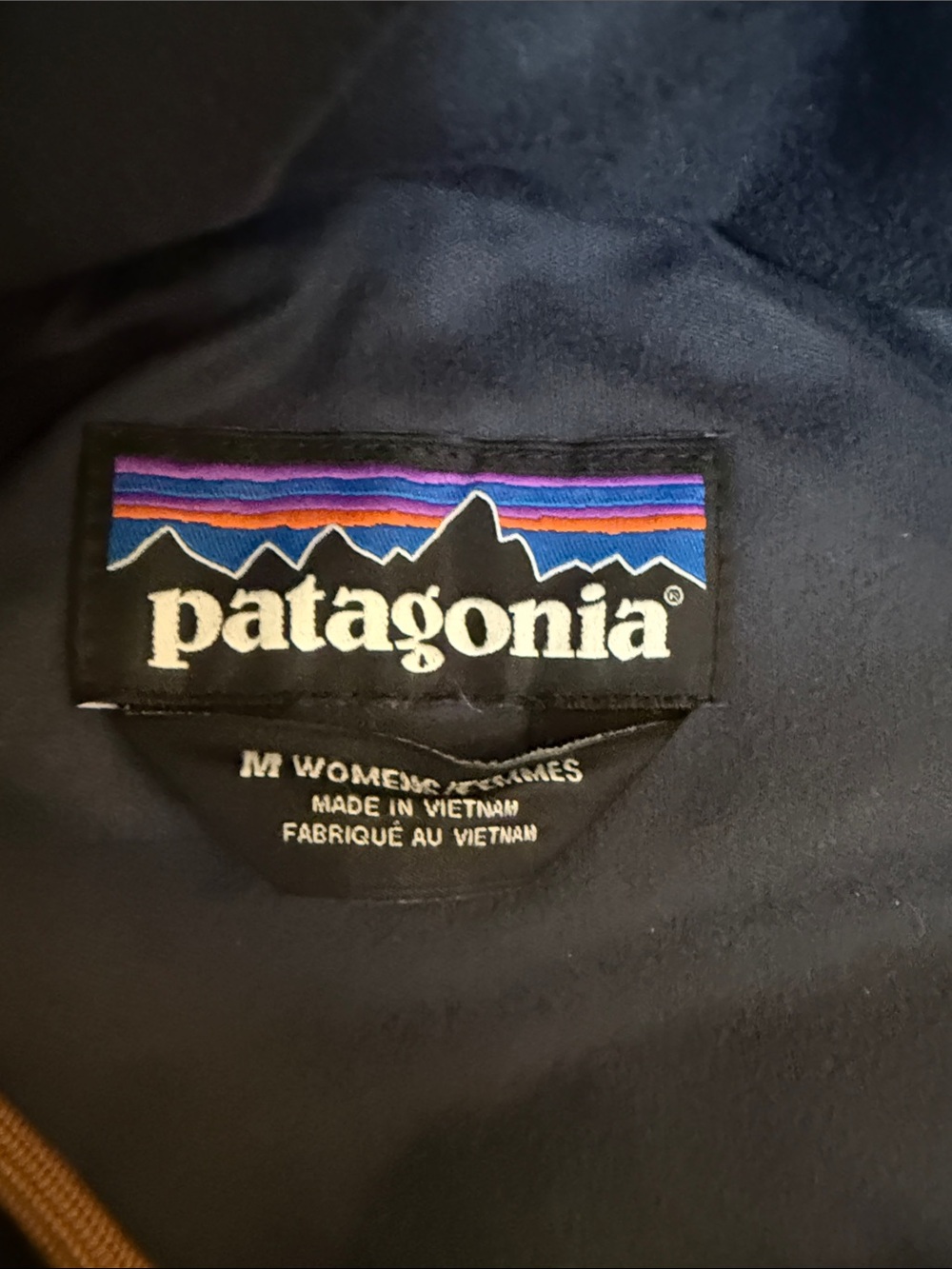 Patagonia M Bivy down vest blue green brown hooded snap front great condition - Picture 6 of 9
